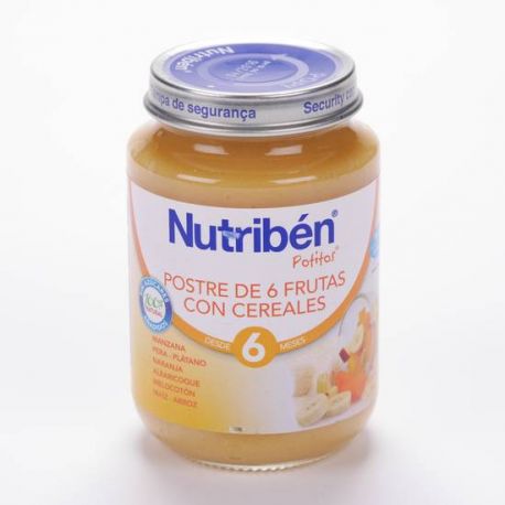 NUTRIBEN POSTRE DE 6 FRUTAS CON CEREALES POTITO JUNIOR 200 G