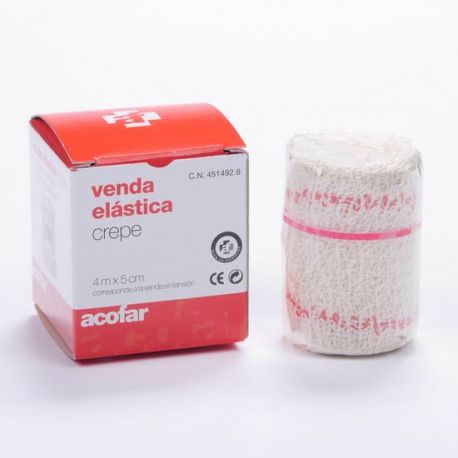 VENDA ELASTICA CREPE ACOFAR 4 M X 5 CM