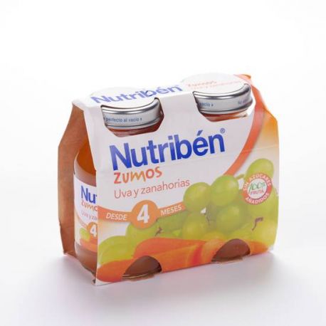 NUTRIBEN ZUMO UVA Y ZANAHORIAS 130 ML 2 U BIPACK