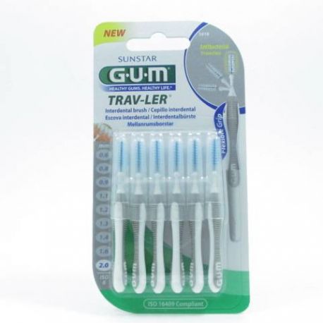 CEPILLO INTERDENTAL GUM 1618 TRAV-LER 2.0 MM 6 U