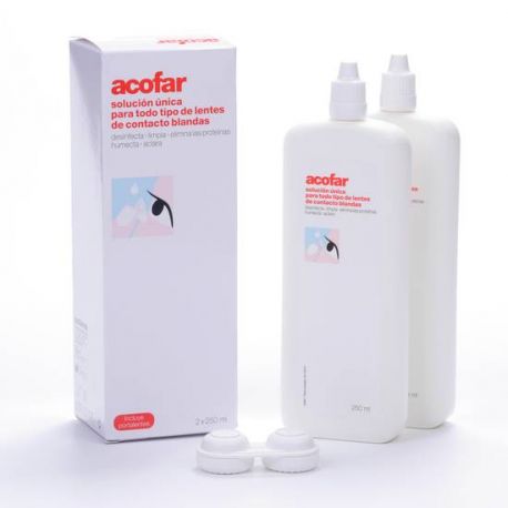 ACOFAR LENTES DE CONTACTO BLANDAS SOLUCION UNICA 250 ML 2 U