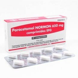 PARACETAMOL NORMON EFG 650 MG 20 COMPRIMIDOS