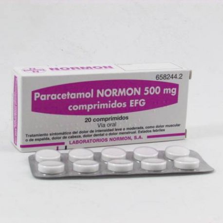 PARACETAMOL NORMON 500 MG 20 COMPRIMIDOS