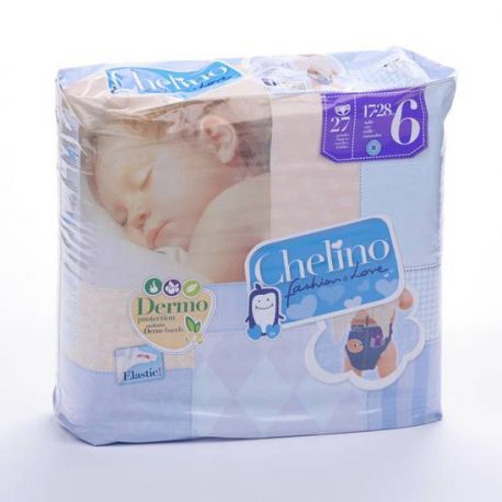 PAÑAL INFANTIL CHELINO FASHION & LOVE T- 6 (17 - 28 KG) 27 PAÑALES