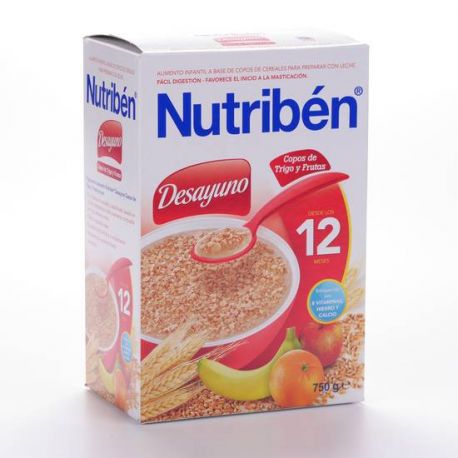 NUTRIBEN DESAYUNO COPOS DE TRIGO CON FRUTAS 750 G