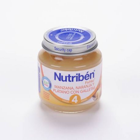 NUTRIBEN MANZANA NARANJA PLATANO Y GALLETA POTITO INICIO 130 G