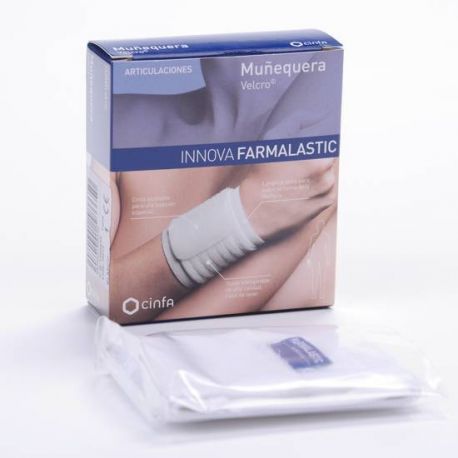 MUÑEQUERA FARMALASTIC INNOVA VELCRO BLANCA T- PEQ/MED