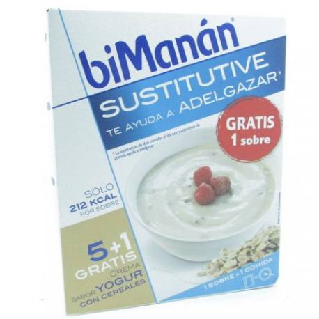 BIMANAN CREMA YOGUR CON CEREALES 312 G 6 SOBRES