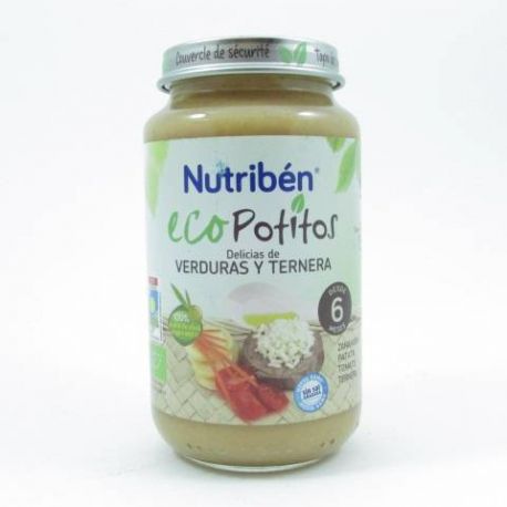 NUTRIBEN ECO DELICIAS DE VERDURA CON TERNERA POTITO GRANDOTE 250 G