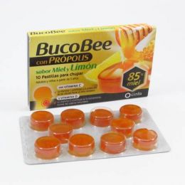 BUCOBEE CON PROPOLIS PASTILLAS PARA CHUPAR MIEL Y LIMON 10 PASTILLAS