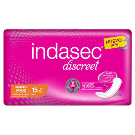 INDASEC MAXI COMPRESA PERDIDAS LEVES 15 ABSORB