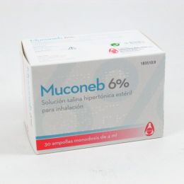 MUCONEB 6% SOLUCION SALINA HIPERTON INHALACION CLORURO DE SODIO 6% 30 AMPOLLAS