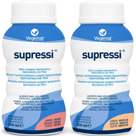 SUPRESSI 12 VAINILLA/ 12 CACAO 200 ML 24 BOTELLA MULTISABOR