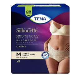 TENA SILHOUETTE CREMA CINTURA ALTA T-MEDIANA 9 UNID.