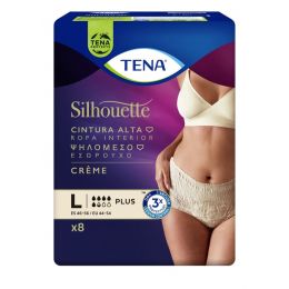 TENA SILHOUETTE CREMA CINTURA ALTA T-GRANDE 8 UNID.