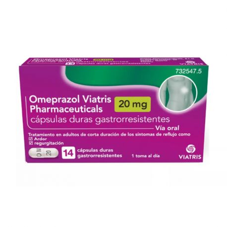 OMEPRAZOL SANDOZ CARE 20 MG 14 CAPSULAS GASTRORRESISTENTES (FRASCO)