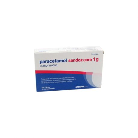 PARACETAMOL SANDOZ CARE EFG 1 G 10 COMPRIMIDOS