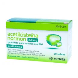 ACETILCISTEINA NORMON EFG 200 MG 30 SOBRES GRANULADO SOLUCION ORAL