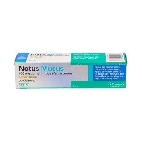 NOTUS MUCUS 600 MG 20 COMPRIMIDOS EFERVESCENTES