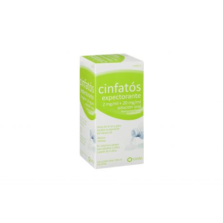 CINFATOS EXPECTORANTE 2/20 MG/ML SOLUCION ORAL 200 ML (PET)