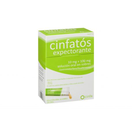 CINFATOS EXPECTORANTE 10/100 MG 18 SOBRES SOLUCION ORAL