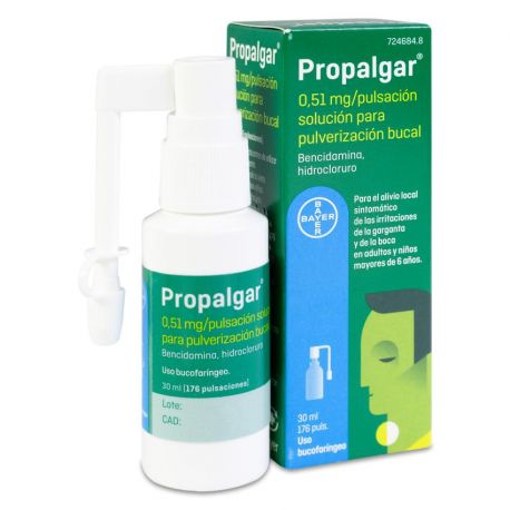 PROPALGAR 0,51 MG/PULSACION SOLUCION PARA PULVERIZACION BUCAL 1 FRASCO 30 ML