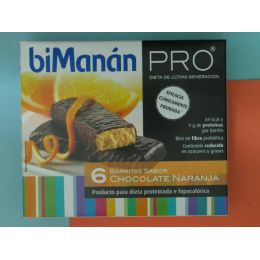 BIMANAN PRO BARRITA CHOCOLATE Y COCO 6 BARRITAS