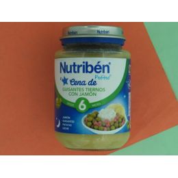 NUTRIBEN CENA CREMA GUISANTES CON JAMON POTITO JUNIOR 200 G