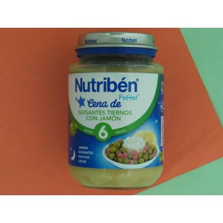 NUTRIBEN CENA CREMA GUISANTES CON JAMON POTITO JUNIOR 200 G