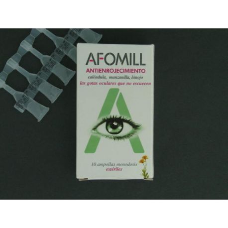 AFOMILL GOTAS OCULARES ANTIENROJECIMIENTO 0.5 ML 10 AMP MONODOSIS