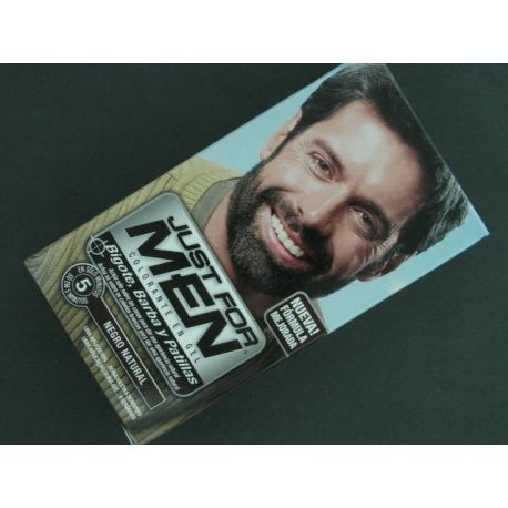 JUST FOR MEN BIGOTE Y BARBA GEL COLORANTE 30 CC NEGRO