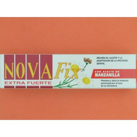 NOVAFIX EXTRA FUERTE ACEITE DE MANZANILLA ADHESIVO PROTESIS DENTAL 50 G