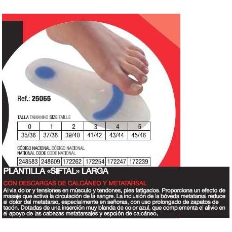 PLANTILLAS SIFTAL HYDROGEL VARISAN LARGA 41/42 T-3