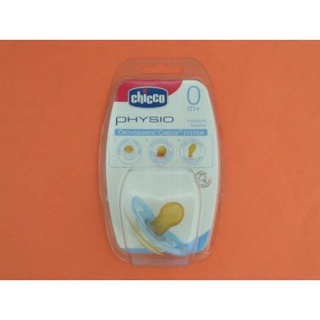 CHUPETE CAUCHO CHICCO PHYSIO COMPACT ANATOMICO 0-6M AZUL