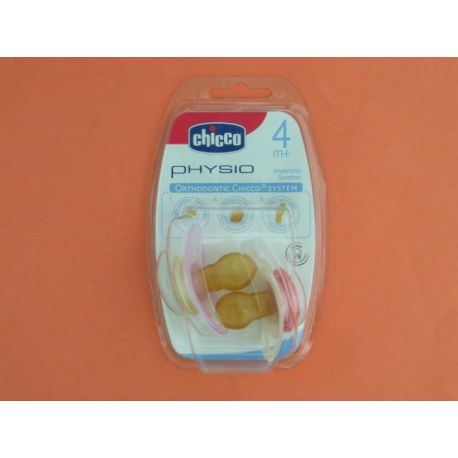 CHUPETE CAUCHO CHICCO PHYSIO COMPACT ANATOMICO 6-12M ROSA 2 U