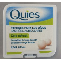 Quies Tapones Oidos Cera Natural 16 U.