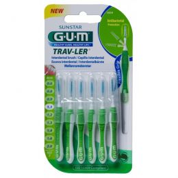 CEPILLO INTERDENTAL VIAJE GUM 1414 TRAV-LER ULTRAFINO 1.1 MM CONICO 6U