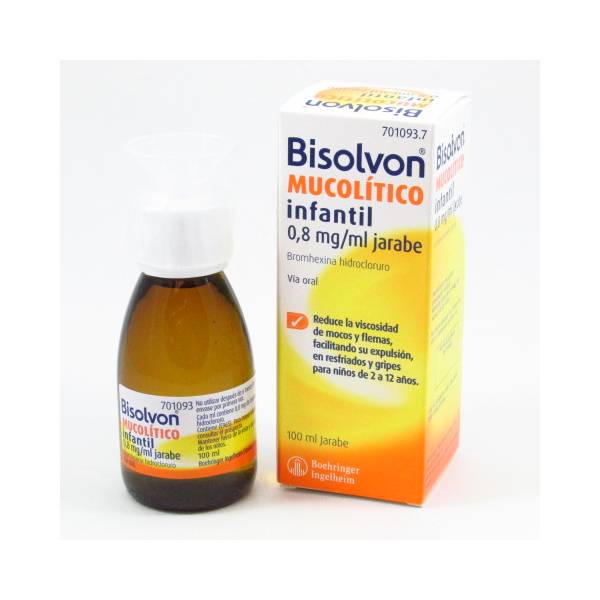 BISOLVON MUCOLITICO INFANTIL 0.8 MG/ML JARABE 100 ML - Openfarma ...