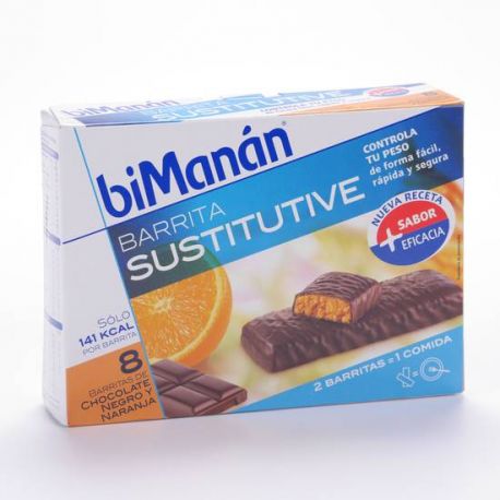 BIMANAN BARRITA CHOCOLATE NEGRO Y NARANJA 320 G 40 G X 8 U