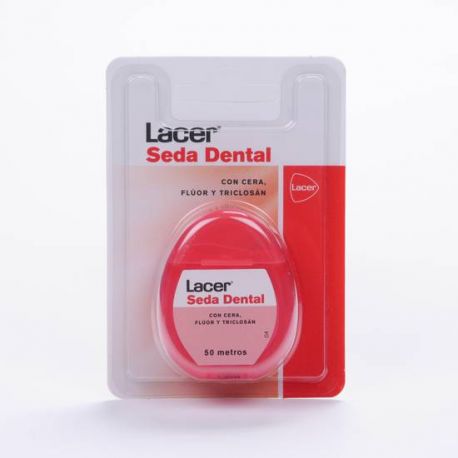 LACER SEDA DENTAL CON CERA, FLUOR Y TRICLOSAN 50 M