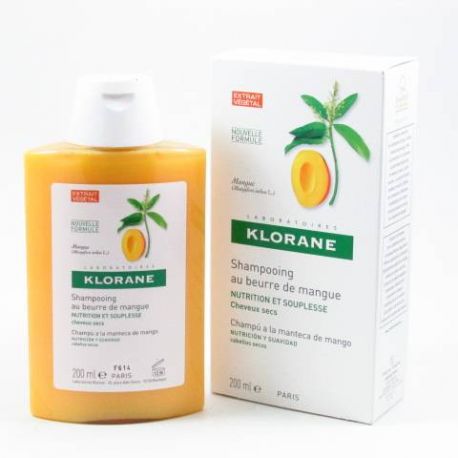 KLORANE CHAMPU NUTRITIVO A LA MANTECA DE MANGO 200 ML